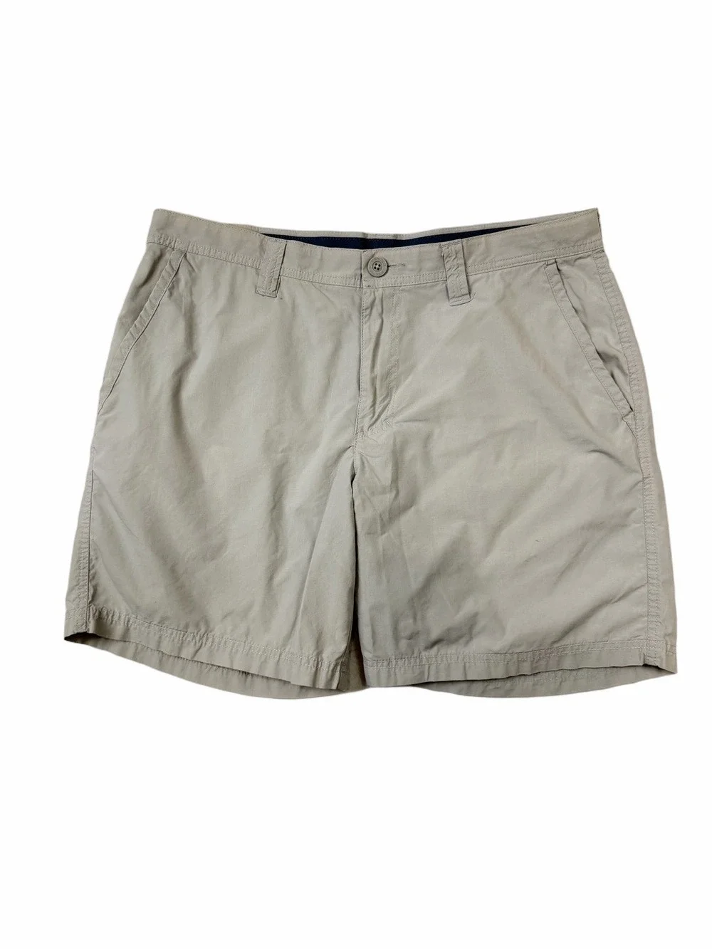 Columbia Men’s Hiking Shorts Size 34x8 Beige Khaki 100% Cotton Lightweight